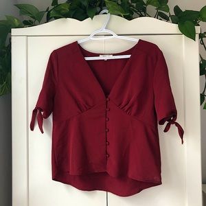 Bleuh Ciel burgundy blouse